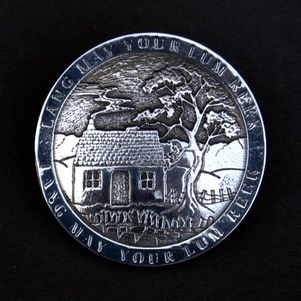 Scottish Bothy Pewter Brooch