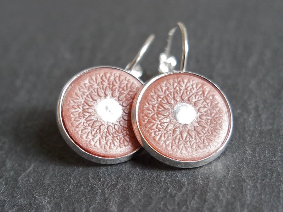 Earrings - Silver Rosé Pink