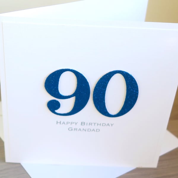 SALE Half Price handmade 90th birthday card - personalised