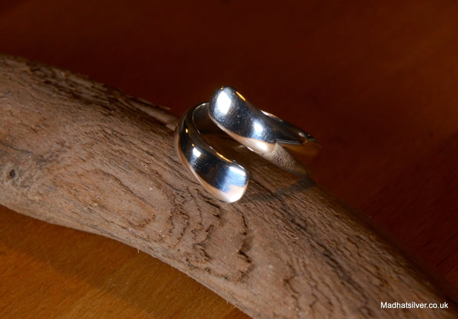 Chunky sterling silver thumb ring
