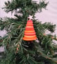 Orange Button Christmas Tree Decoration - Star Topper - Image 2