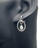 Oval Hoop Pearl Earrings- Handmade, Sterling Silver - Image 1