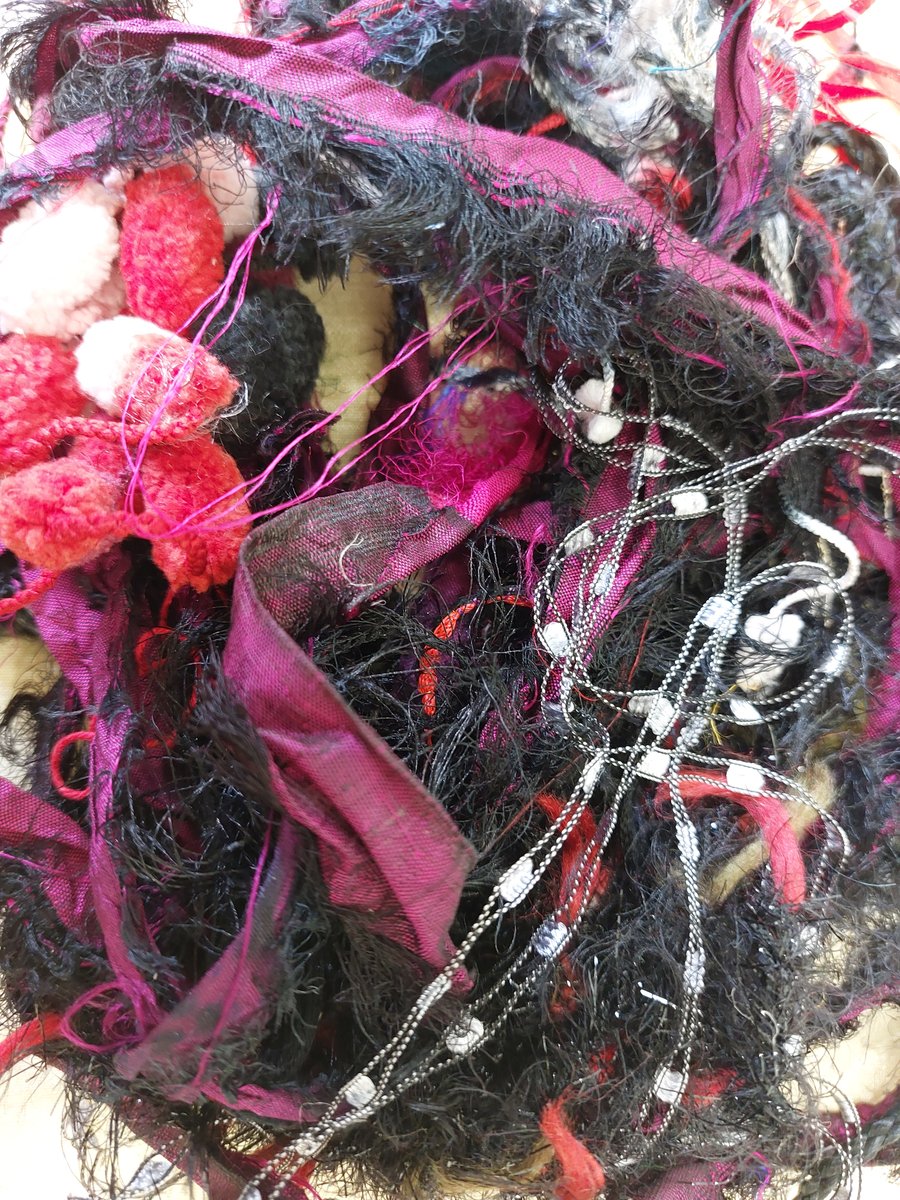 Textured Yarn Textile Embroidery Collage Kit