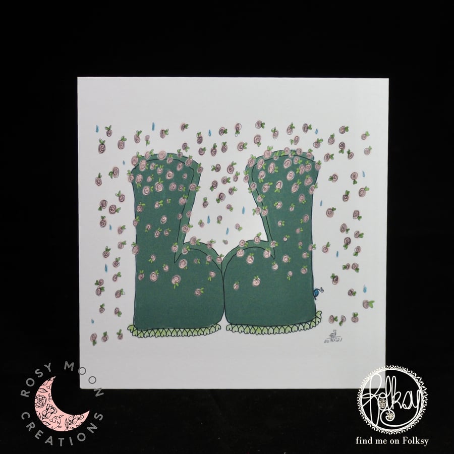 Green Wellies and Roses
