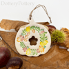 Ceramic pumpkin decoration wreath design  Perfectly Imperfect