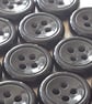 15mm 24L 4H design Solid Black Buttons (polyester) - Image 2