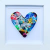 Fused glass cast heart picture 