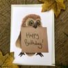 Happy Birthday Owl Greeting Card