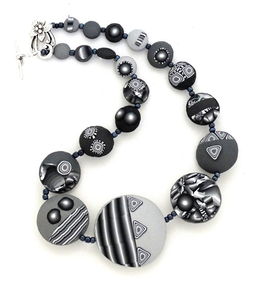 Black Abstract Necklace