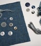 Blue Frost Slow Stitching kit - upcycled and zero waste textiles  - Image 8