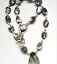 Designer Abolone Shell & Shell Pearl Necklace  - Image 7