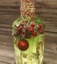Hand Painted and Decoupaged Light up Christmas Kittens Bottle - Image 3