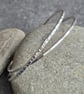 Interlocking silver bangle set, Hammered double bangle - Image 8