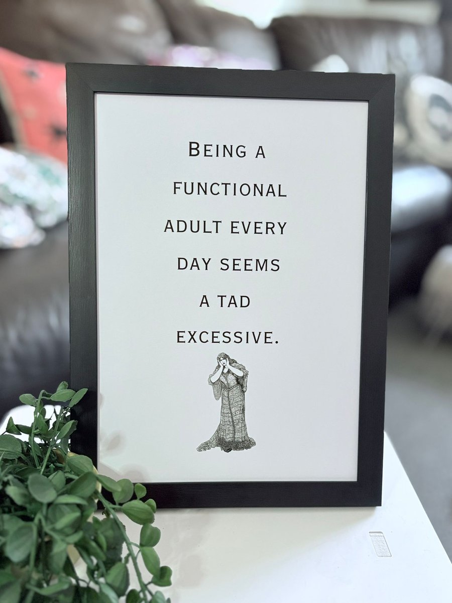 Printed and framed quote