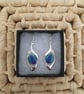 Drop Earrings in Peacock Tones - Image 2