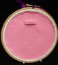 Hoop Art  in  Pinks and Purples Mixed Media in Embroidery Hoop  - Image 2