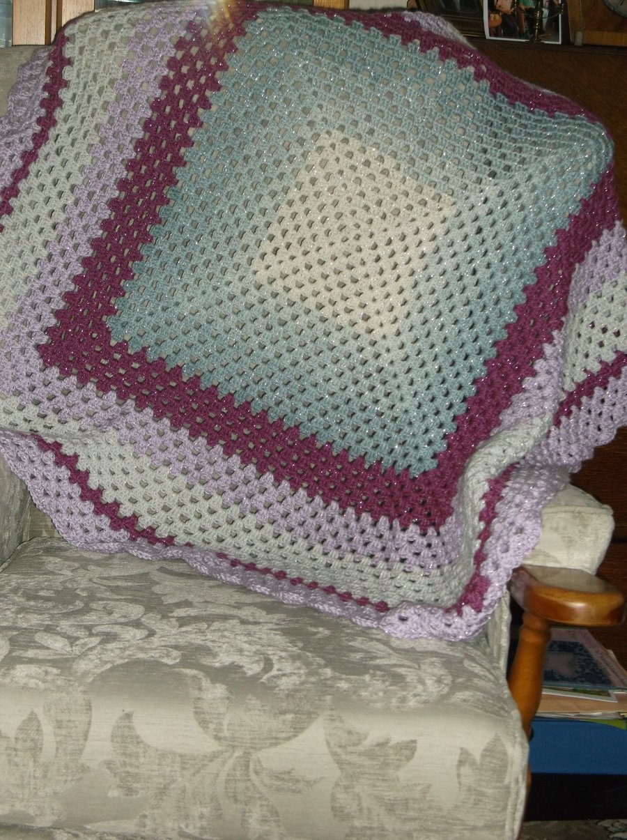 Crocheted Sparkly Lap Blanket