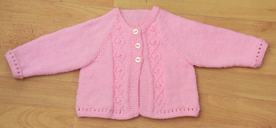 pink babies cardigan age 6 to 12 months