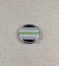 Agender Flag Pin - Pride Themed Pin - Large Resin Topped Pin Badge