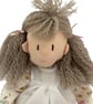 Olivia 14 Inch Handmade Rag Doll with Teddy Bear Pocket Friend  - Image 3