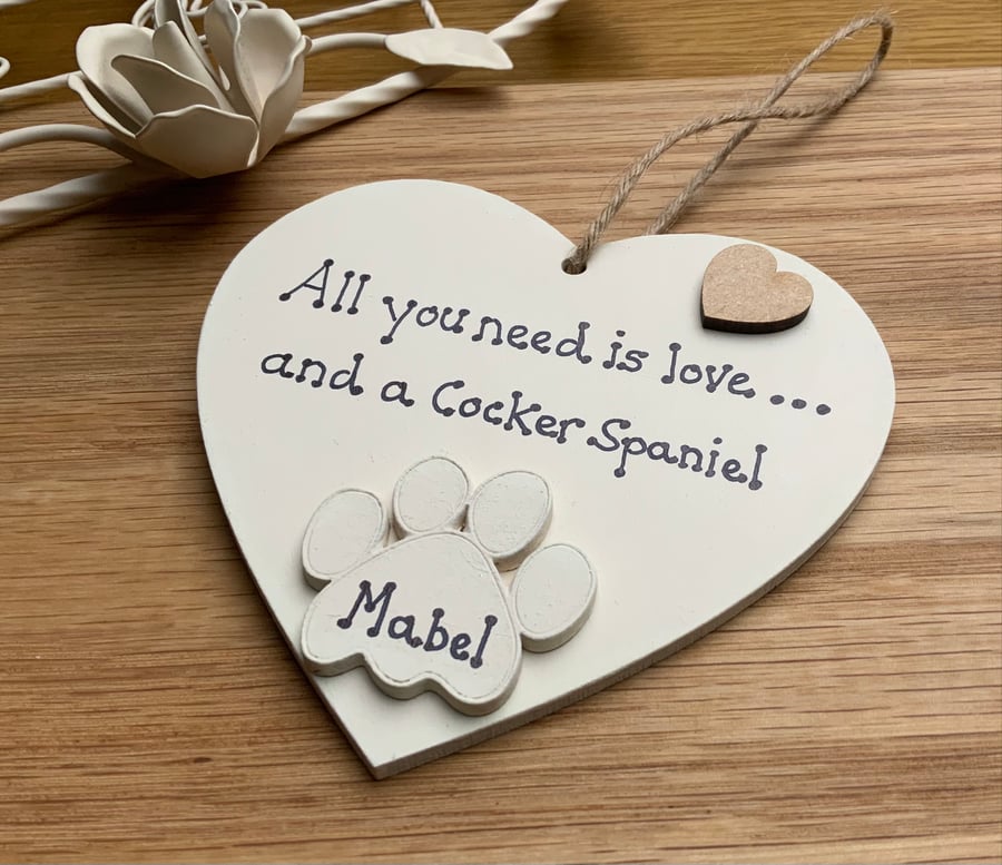 Personalised cocker spaniel gifts on sale