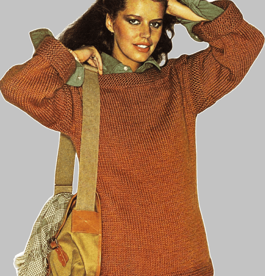 VINTAGE KNITTING PATTERN PDF Ladies Sweater for all Seasons