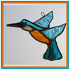 Kingfisher Stained Glass Suncatcher