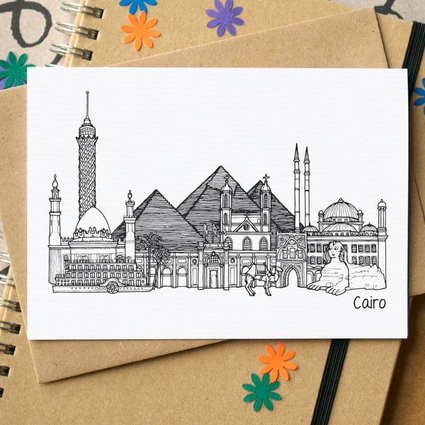 Cairo Skyline Greetings Card