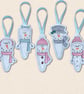 Icicle Snowmen Christmas Decorations - Embroidered Tree Ornaments
