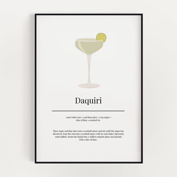 DAQUIRI COCKTAIL WALL ART PRINT