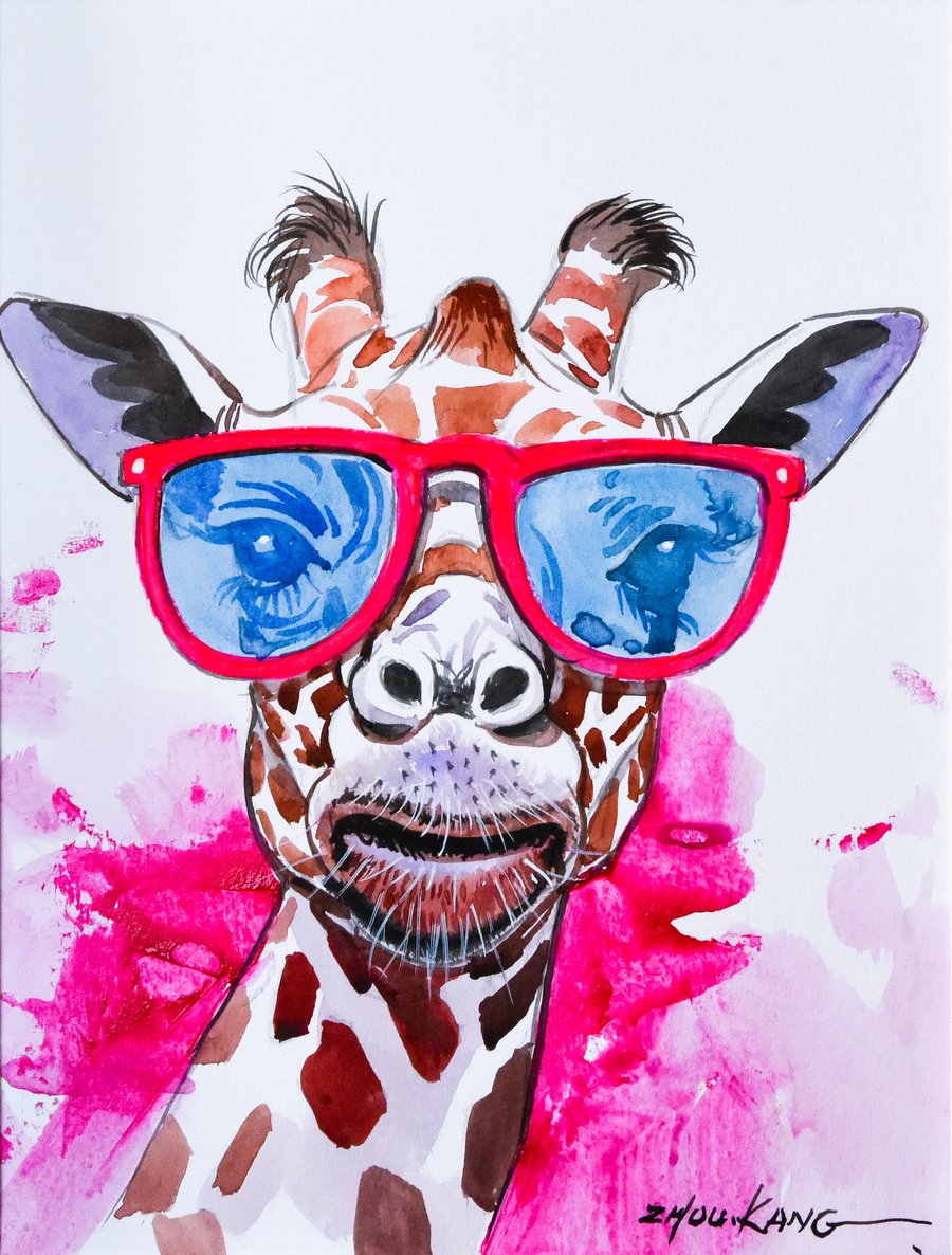 Zebra Watercolour Painting – Original Still Life – Fun & Delightful