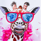 Zebra Watercolour Painting – Original Still Life – Fun & Delightful