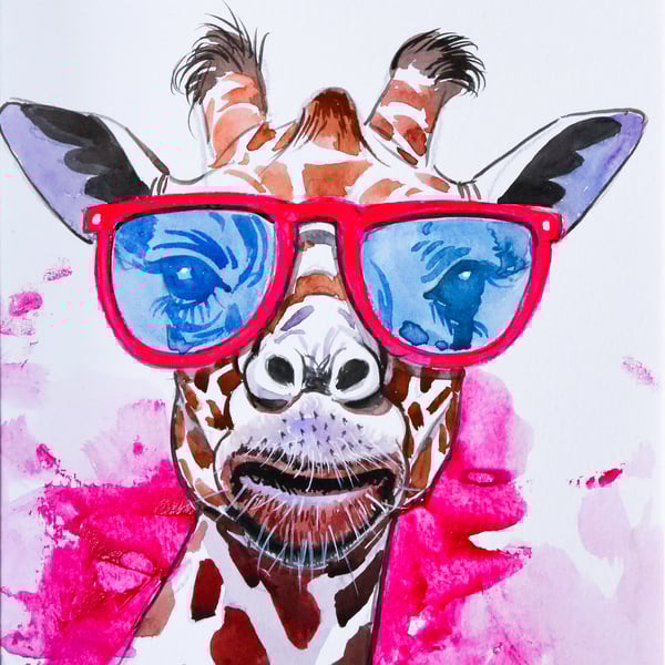 Zebra Watercolour Painting – Original Still Life – Fun & Delightful
