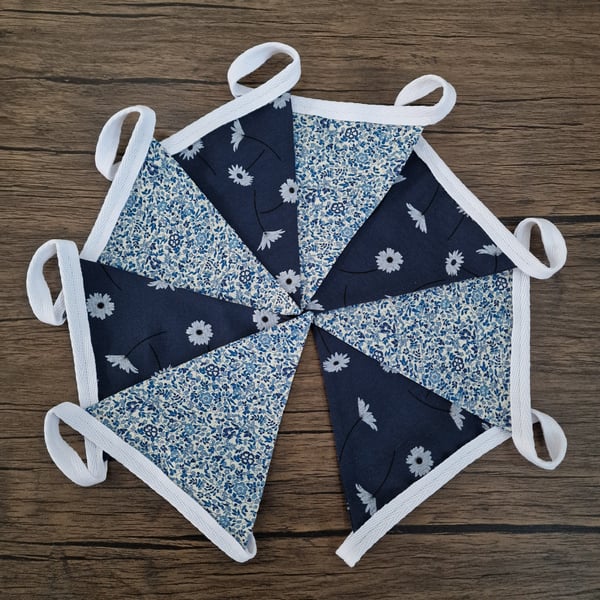 Liberty of London Blue & White Fabric Bunting