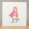  S A L E   Christmas Card eco  'Christmas Robin'