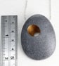 A Pebble pendant with a gilded hole that goes through the pebble. Silver chain - Image 5