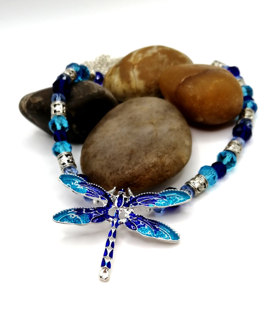Dragonfly Beaded Necklace