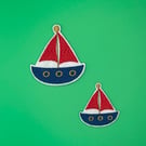 Sailboat Iron-On Patch - available in 2 sizes