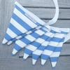 'WATERPROOF' BUNTING - blue and white stripes