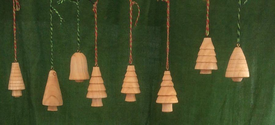 Wooden Christmas Tree Decorations