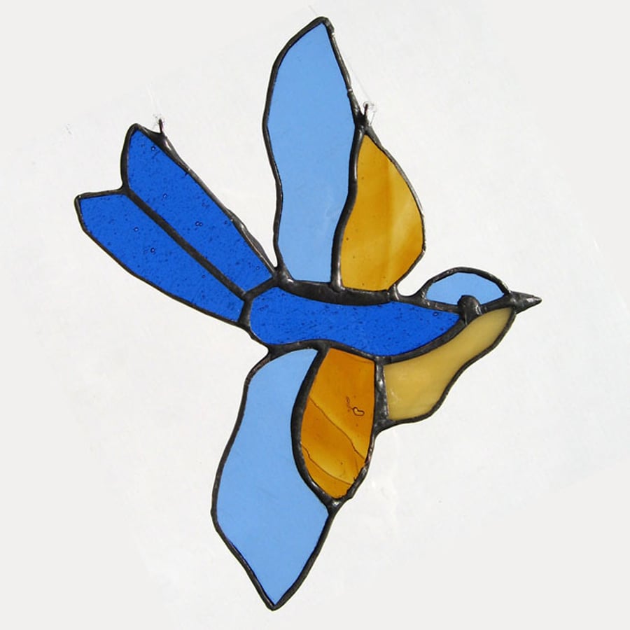 Little Bird Light Catcher - Blue & Amber 