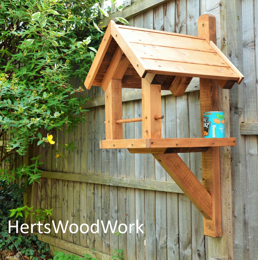 Handmade Wall Fence Mounted Bird Feeder Table (WT6)