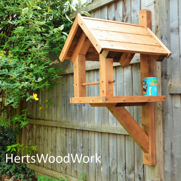 Handmade Wall Fence Mounted Bird Feeder Table (WT6)