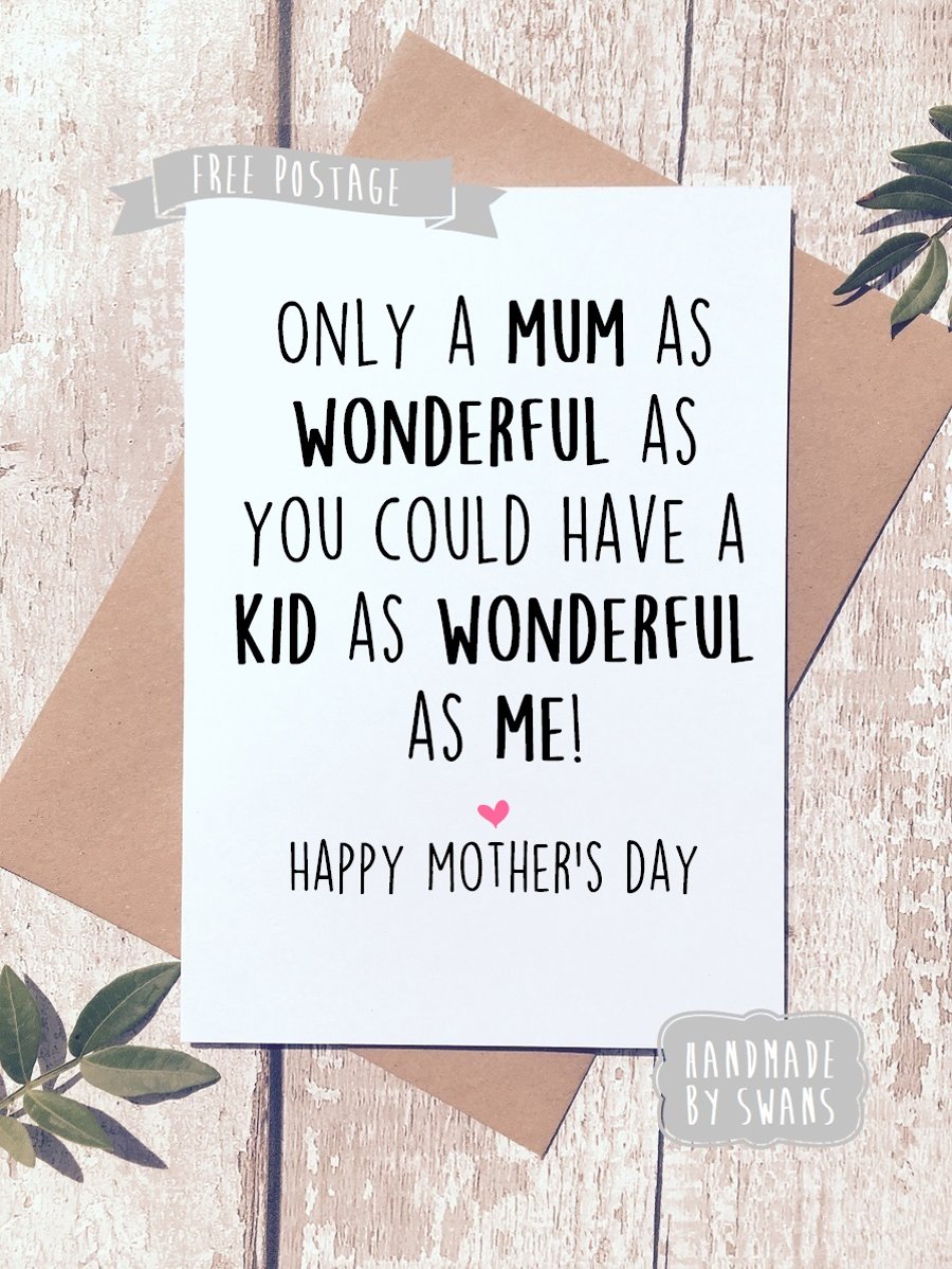 Mother's day card - Only a mum as wonderful as you