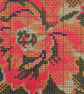 Digital Heritage Cross Stitch Pattern 'Orange Roses' - Image 2