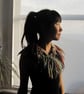  Mossy fringed collar in pure wool - Image 4