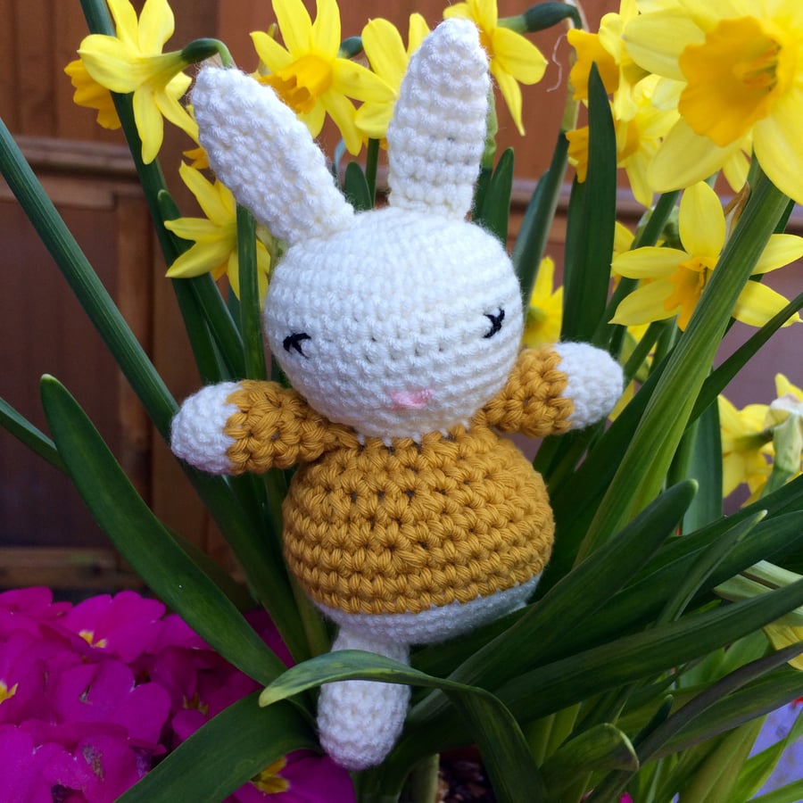 Mustard crochet bunny