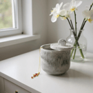 Smoky Grey and Black Lidded Keepsake or Jewellery Box 