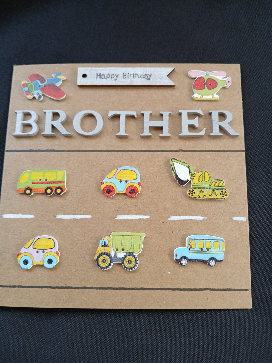 Handmade, brother birthday card 