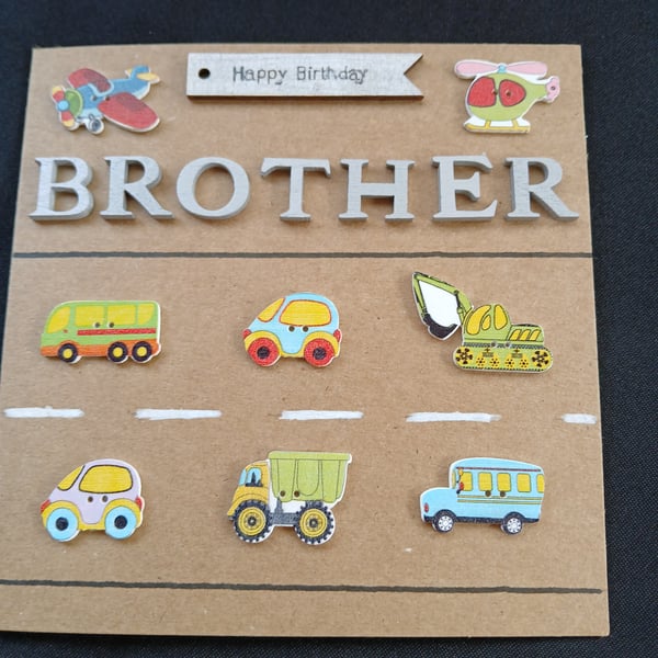 Handmade, brother birthday card 